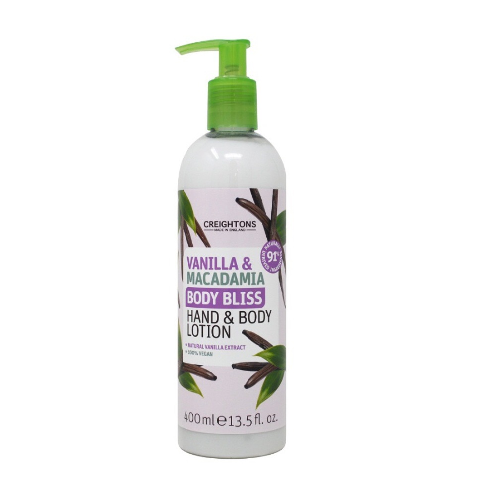 1 EACH NEW Creighton Vanilla & Macadamia Hand/Body Lotion. Bottle 13.5 oz.